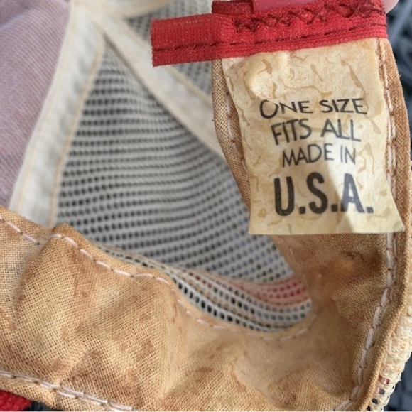 Vintage 3 Stripe Kentucky Tractor Farming SnapBack Mesh Trucker Hat 70s 80s - Picture 8 of 9